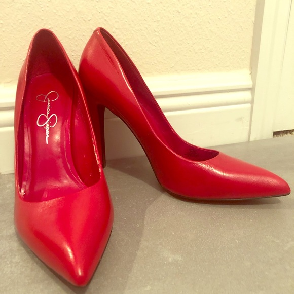 Jessica Simpson Red Heels Size 9 - Picture 1 of 6